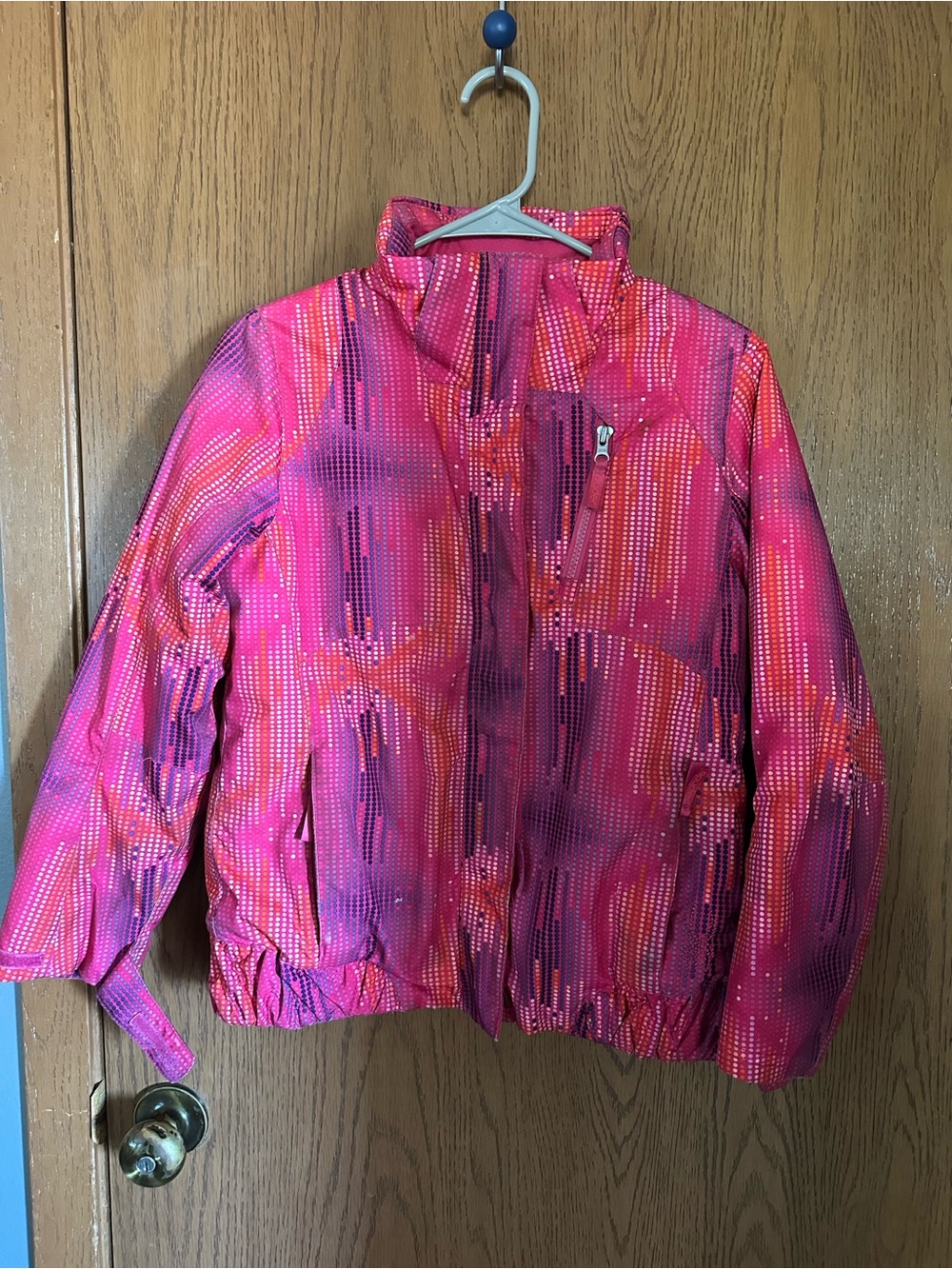 Spyder Girls' Pink & Purple Patterned Puffer Jacket